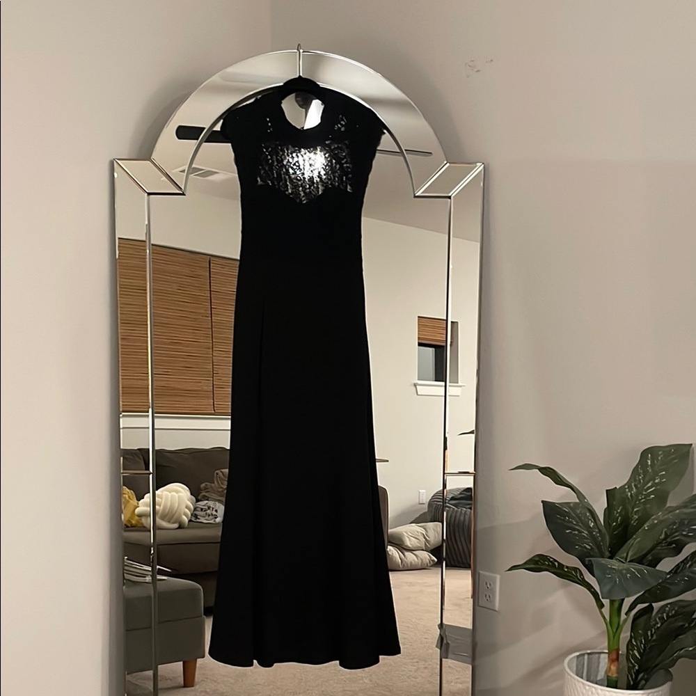 Lulu's Black Lace Maxi Dress